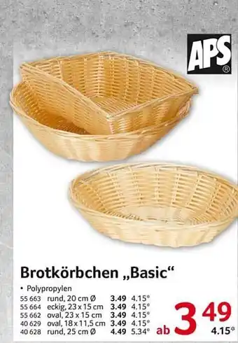 Selgros Aps brotkörbchen basic Angebot