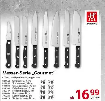 Selgros Zwilling messer-serie gourmet Angebot