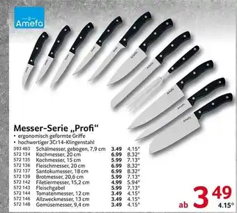 Selgros Messer-serie profi amefa Angebot