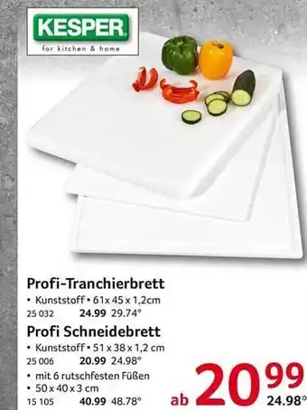 Selgros Kesper profi-tranchierbrett oder profi schneidebrett Angebot