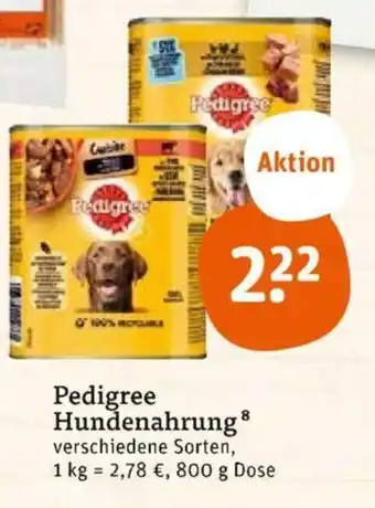 tegut Pedigree Hundenahrung 800 g Dose Angebot