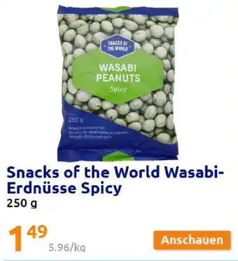 Action Snacks of the World Wasabi-Erdnüsse Spicy 250 g Angebot