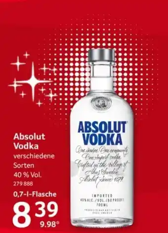 Selgros Absolut Vodka 700 ml Angebot