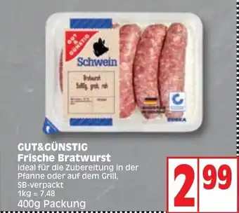 Edeka Gut&Günstig Frische Bratwurst 400g Packung Angebot