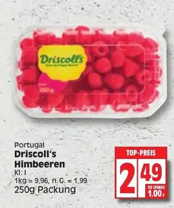 Edeka Driscoll's Himbeeren 250g Packung Angebot