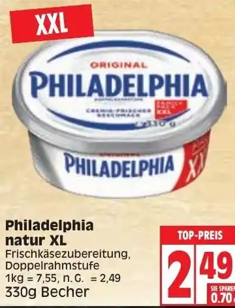 Edeka Philadelphia natur XL 330g Becher Angebot