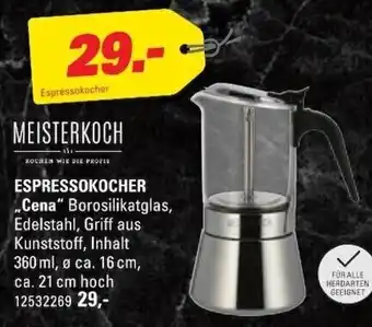 Höffner Meisterkoch Espressokocher ,,Cena" Angebot