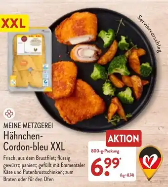 Aldi Nord Meine Metzgerei Hähnchen Cordon Bleu XXL 800 g Packung Angebot