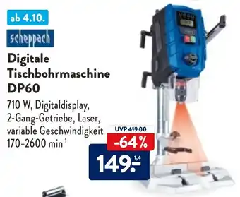 Aldi Nord Scheppach Digitale Tischbohrmaschine DP60 Angebot