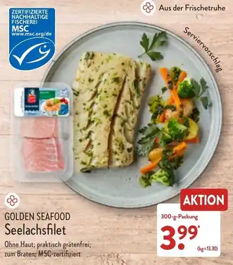 Aldi Nord Golden Seafood Seelachsfilet 300 g Packung Angebot