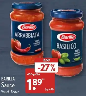 Aldi Nord Barilla Sauce 400 g Glas Angebot