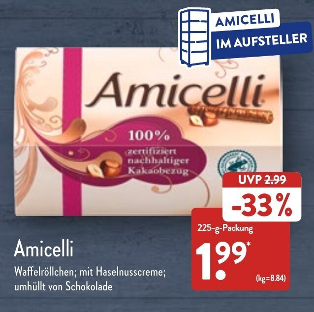 Amicelli 225 g Packung Angebot bei Aldi Nord