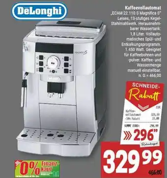 Marktkauf Delonghi kaffeevollautomat ecam 22.110.s magnifica s Angebot