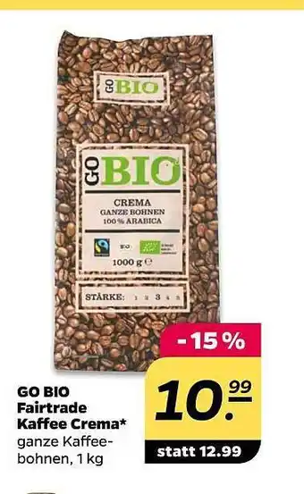 NETTO Go bio fairtrade kaffee crema Angebot