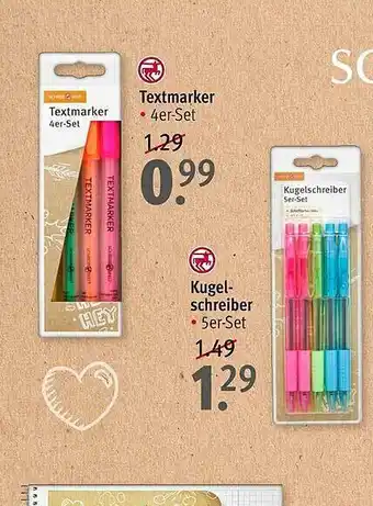 Rossmann Textmarker oder kugelschreiber Angebot