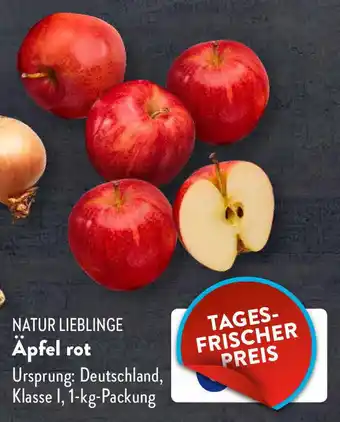 Aldi Süd Natur Lieblinge Äpfel rot 1 kg Packung Angebot