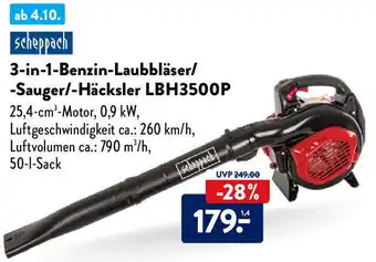 Aldi Süd Scheppach 3in1 Benzin Laubbläser/Sauger/Häcksler LBH3500P Angebot