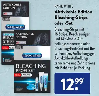 Aldi Süd Rapid White Aktivkohle Edition Bleaching Strips oder Set Angebot