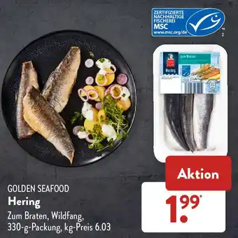 Aldi Süd Golden Seafood Hering 330 g Packung Angebot