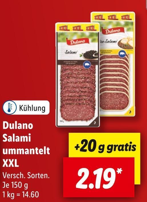 Dulano salami Angebot bei Lidl