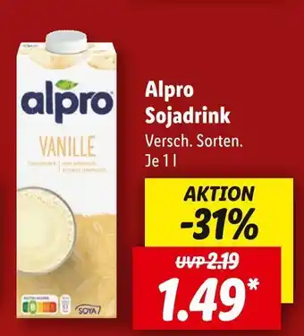 Lidl Alpro sojadrink Angebot