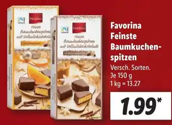 Lidl Favorina Feinste Baumkuchenspitzen 150 g Angebot