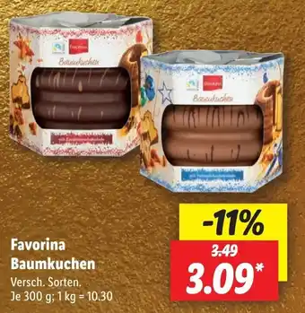 Lidl Favorina Baumkuchen 300 g Angebot