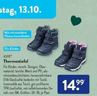 Aldi Süd Alive thermostiefel Angebot