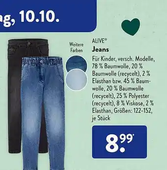 Aldi Süd Alive jeans Angebot