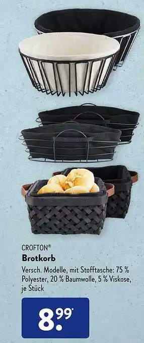 Aldi Süd Crofton brotkorb Angebot