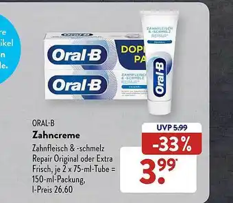 Aldi Süd Oral-b zahncreme Angebot