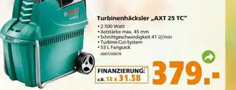 Globus Baumarkt Turbinenhäcksler „axt 25 tc“ Angebot