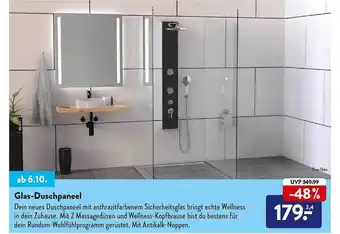 Aldi Nord Glas-duschpaneel Angebot