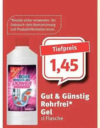 Feneberg Gut & günstig rohrfrei gel Angebot