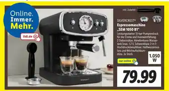 Lidl Silvercrest espressomaschine „sem 1050 b1“ Angebot