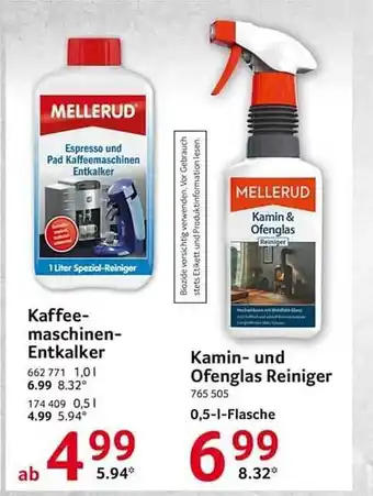 Selgros Mellerud kaffeemaschinen-entkalker oder kamin- und ofenglas reiniger Angebot