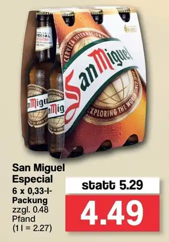 Famila Nord West San Miguel Especial 6x0,33L Angebot