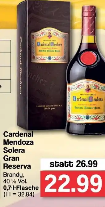 Famila Nord West Cardenal Mendoza Solera Gran Reserva 0,7L Angebot