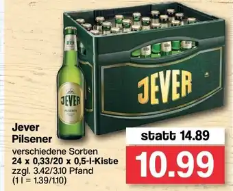 Famila Nord West Jever Pilsener 24x0,33L/20x0,5L Angebot