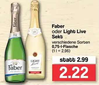 Famila Nord West Faber oder Light Live Sekt 0,75L Angebot