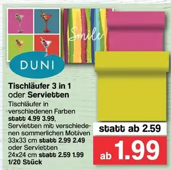 Famila Nord West Tischläufer 3 in 1 oder Servietten Angebot