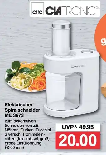 Famila Nord West Clatronic Elektrischer Spiralschneider ME 3673 Angebot