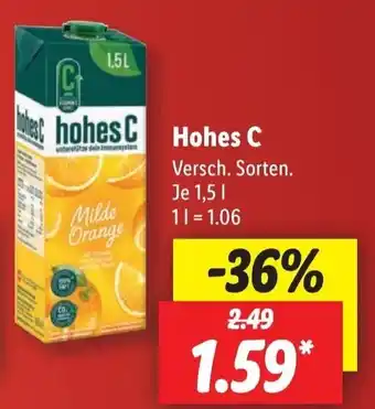 Lidl Hohes C 1,5 l Angebot