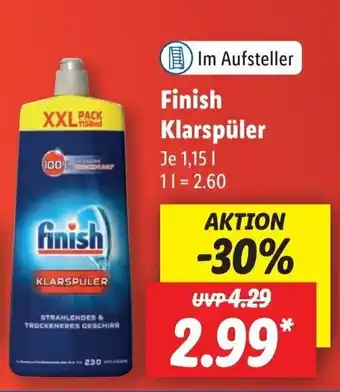 Lidl Finish Klarspüler 1,15 l Angebot