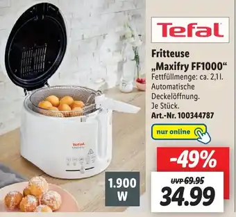 Lidl Tefal Fritteuse ,,Maxifry FF1000" Angebot