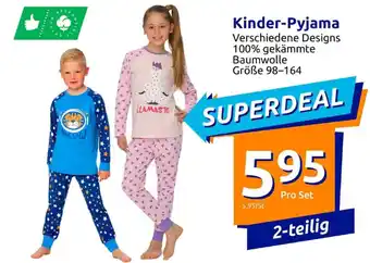 Action Kinder-Pyjama 98-164 Angebot