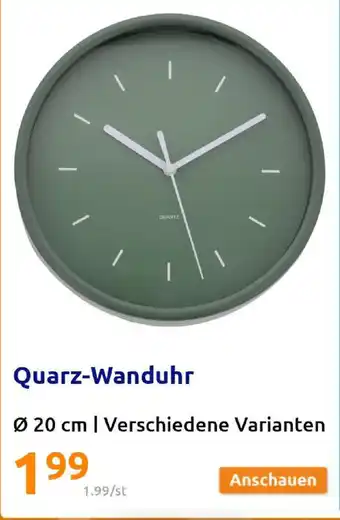 Action Quarz-Wanduhr Angebot