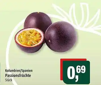 Markant Markt Kolumbien-spanien passionsfrüchte Angebot