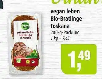 Markant Markt Vegan leben bio-bratlinge toskana Angebot