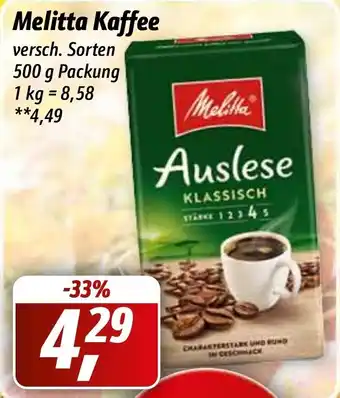 Simmel Melitta Kaffee 500 g Packung Angebot